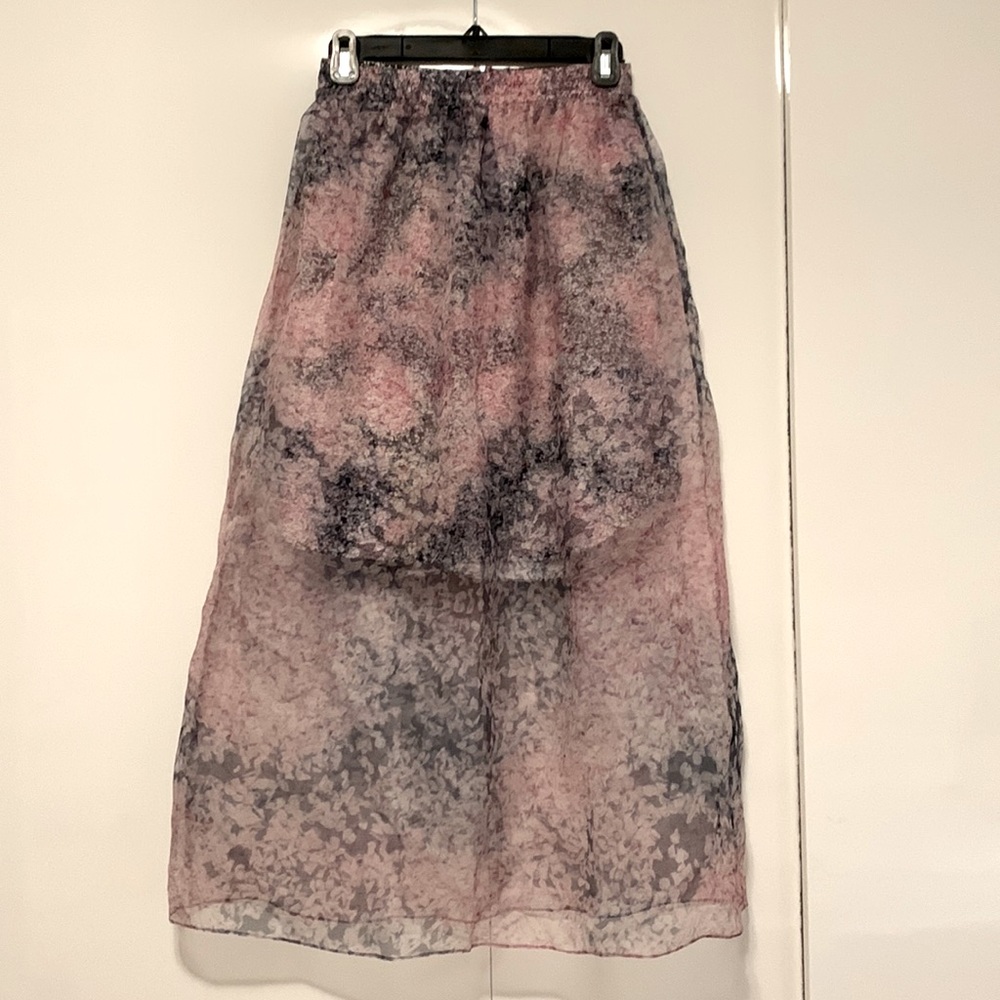 Carven for Corso Como Seoul silk pink navy skirt 34/0